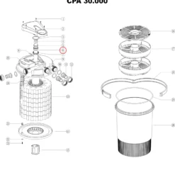 SunSun Ersatzteil für Druckteichfilter CPA-Serie Quarzglas-Hülse, Teichdruckfilter UVC-Lampe, Teichfilteranlage hohe Wasserdurchlaufmenge