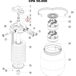 SunSun Ersatzteil für Druckteichfilter CPA-Serie Quarzglas-Hülse, Teichdruckfilter UVC-Lampe, Teichfilteranlage hohe Wasserdurchlaufmenge