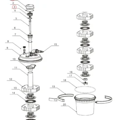 SunSun Ersatzteil für Druckteichfilter CPF-280 Elektroanschluss-Einheit, Teichdruckfilter UVC-Lampe 11 W, 9000 l/h Teichfilteranlage