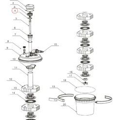 SunSun Ersatzteil für Druckteichfilter CPF-280/380/500 O-Ring 3, Teichdruckfilter UVC-Lampe, 9000 l/h Teichfilteranlage, effiziente Wasserfilterung