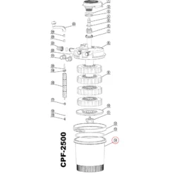 SunSun Ersatzteil für Druckteichfilter CPF-2500 Filterbehälter, effiziente Teichfilteranlage 6000 l/h, Teichdruckfilter mit UVC-Lampe