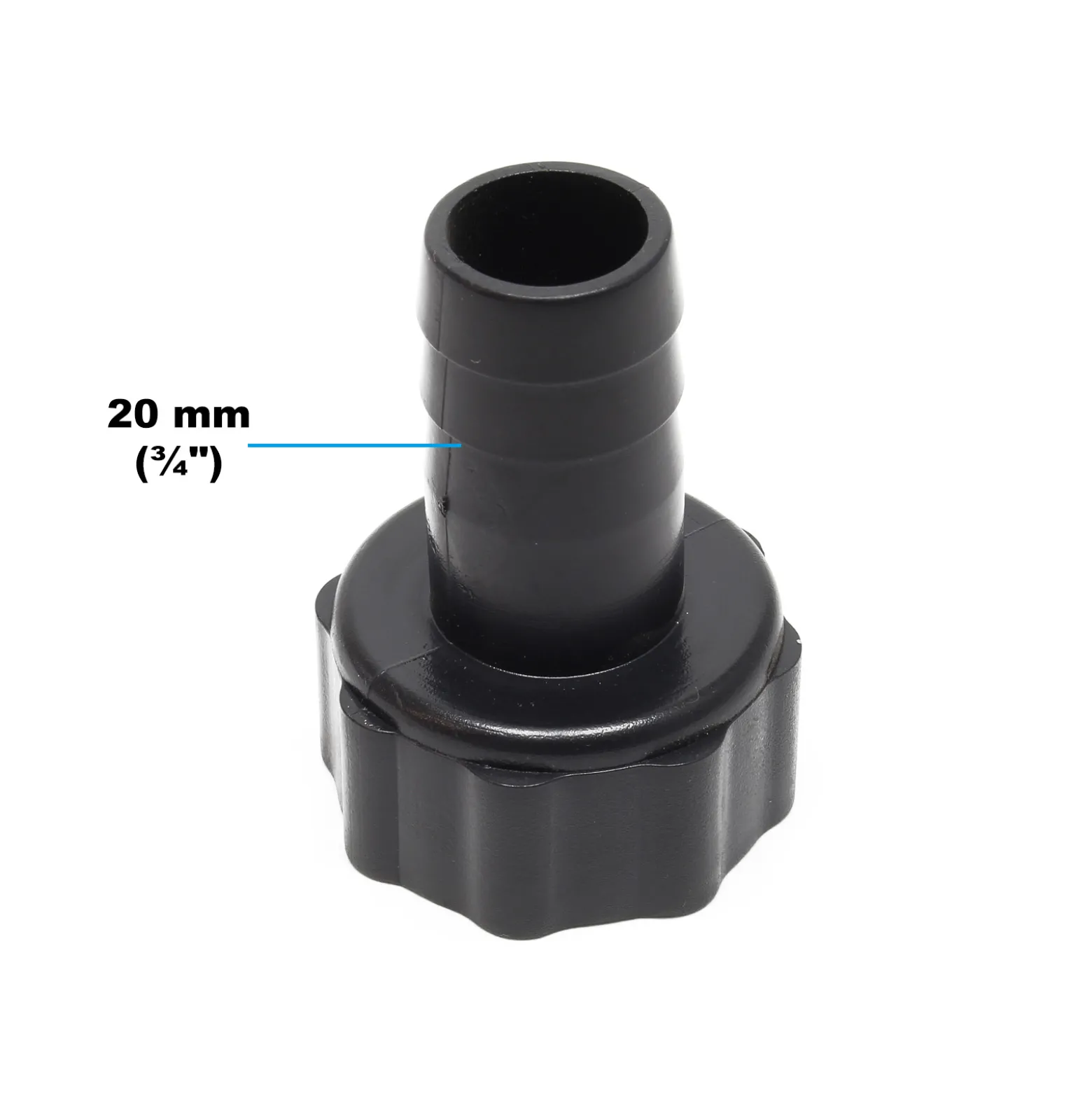 SunSun Ersatzteil für HJ-5000 Teichpumpe – Schlauchtülle mit Überwurfmutter – Verbinder – 20 mm – für Teich, Gartenpumpe, Skimmer, Bachlauf Zubehör