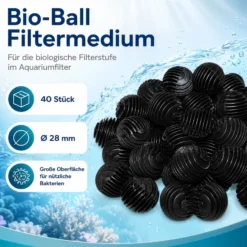 SunSun Ersatzteil für HW-402B Aquarium Außenfilter - Bio Balls 40 Stück Ø 28 mm, Biokugeln für Auqariumfilter, Aquariumzubehör Filterkugeln als Filtermedium