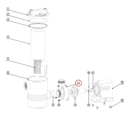 SunSun Ersatzteil für Schwimmbadpumpe Pumpengehäuse passend für Poolpumpe CPP-10000F bis CPP-16000F Original Ersatzgehäuse für Poolfilteranlage