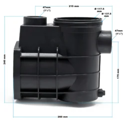 SunSun Ersatzteil für Schwimmbadpumpe Pumpengehäuse, 550 W Poolfilteranlage, Poolpumpe mit Schwimmerschalter, Filterpumpe 13000 l/h