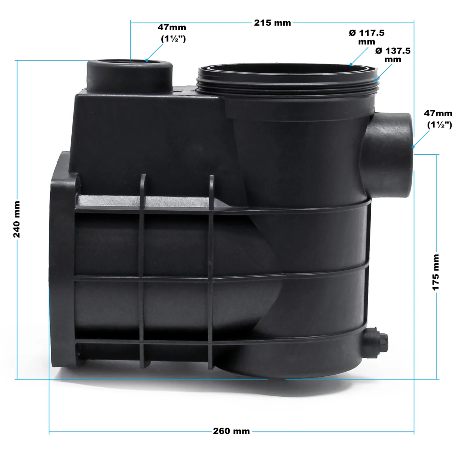 SunSun Ersatzteil für Schwimmbadpumpe Pumpengehäuse, 550 W Poolfilteranlage, Poolpumpe mit Schwimmerschalter, Filterpumpe 13000 l/h