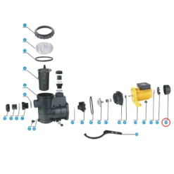 SunSun Ersatzteil für Schwimmbadpumpe Lüfterabdeckung, 550 W Poolfilteranlage, Filterpumpe 13000 l/h, Pool Pumpe mit Schwimmerschalter