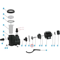 SunSun Ersatzteil für Schwimmbadpumpe Impeller, Flügelrad für 380 W Poolfilteranlage, Filterpumpe 7500 l/h, Pool Pumpe mit Schwimmerschalter