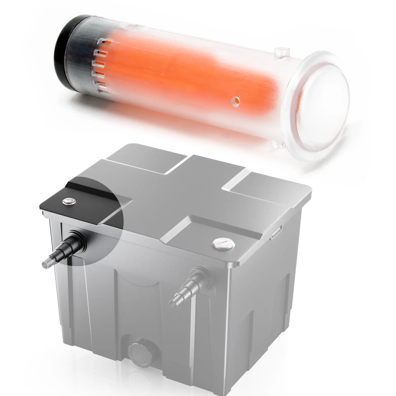 SunSun Ersatzteil Wasserstandsanzeiger für Bio Teichfilter CBF-350B - Durchlauffilter Teich bis 60.000 L Teichvolumen - bis 10000 l/h - 2 Kammer-System Teich Filter Biofilter Koiteich