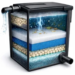 SunSun Filtervlies Synfil 300 100 x 100 x 2,5 cm, sehr feine Porung, weiß, für Teichfilter oder Aquarienfilter, Aquarium Filtermedium