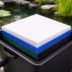 SunSun Filtervlies Synfil 300 100 x 100 x 2,5 cm, sehr feine Porung, weiß, für Teichfilter oder Aquarienfilter, Aquarium Filtermedium