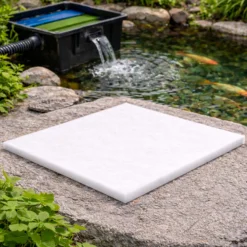 SunSun Filtervlies Synfil 300 100 x 100 x 2,5 cm, sehr feine Porung, weiß, für Teichfilter oder Aquarienfilter, Aquarium Filtermedium