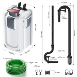 SunSun HW-704A Aquariumaußenfilter 2000 L/h 45Watt mit 4 Stufen, Filtermedien, Aquarium, Filterpumpe