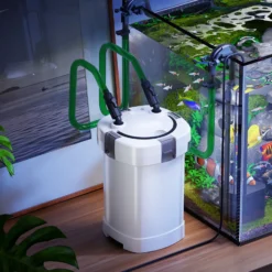SunSun HW-505A Aquarium Außenfilter 800 L/h 15 W 4 Stufen Kammerfilter inkl Filtermaterial, Filtermedien, Filterpumpe