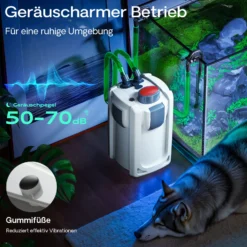SunSun HW-702A Aquarium Außenfilter 1000 L/h 24 W, 3 Stufen, Filterpumpe, Filtermedien