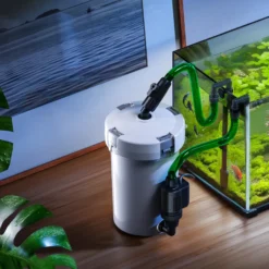 SunSun HW-603B Aquarium Außenfilter 400 L/h mit 3 Filterschwämmen und 1 Filtervlies, Filtermedien, Filterpumpe