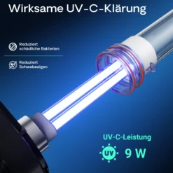 SunSun HW-404B Aquarium Außenfilter 2000 L/h 4 Stufen mit 9 W UV-Lampe, Filtermedien