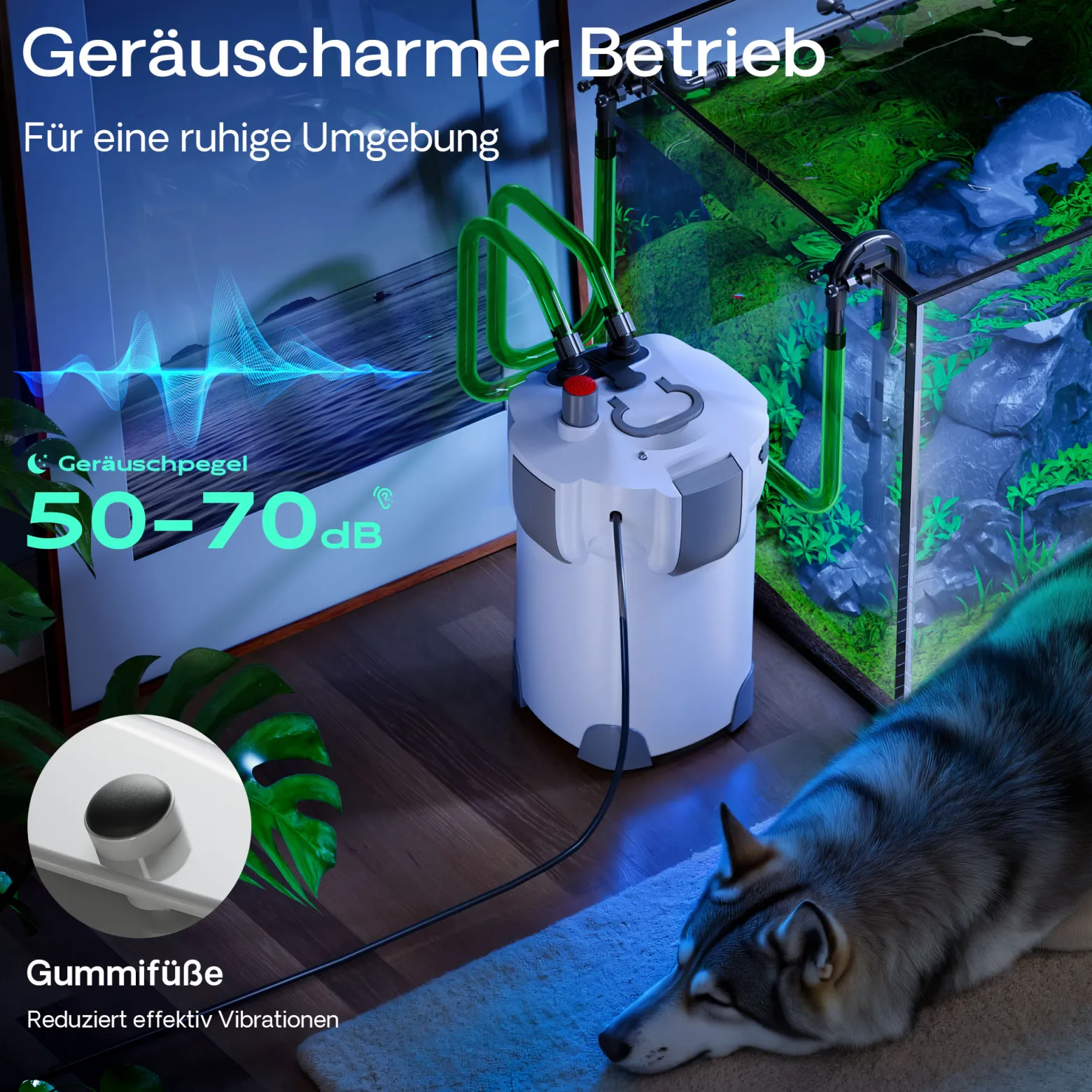 SunSun HW-402B Aquarium Außenfilter 1000 L/h mit 9 W UVC Klärer und 3 Stufen inkl Filtermaterial, Filtemedien, Filterpumpe