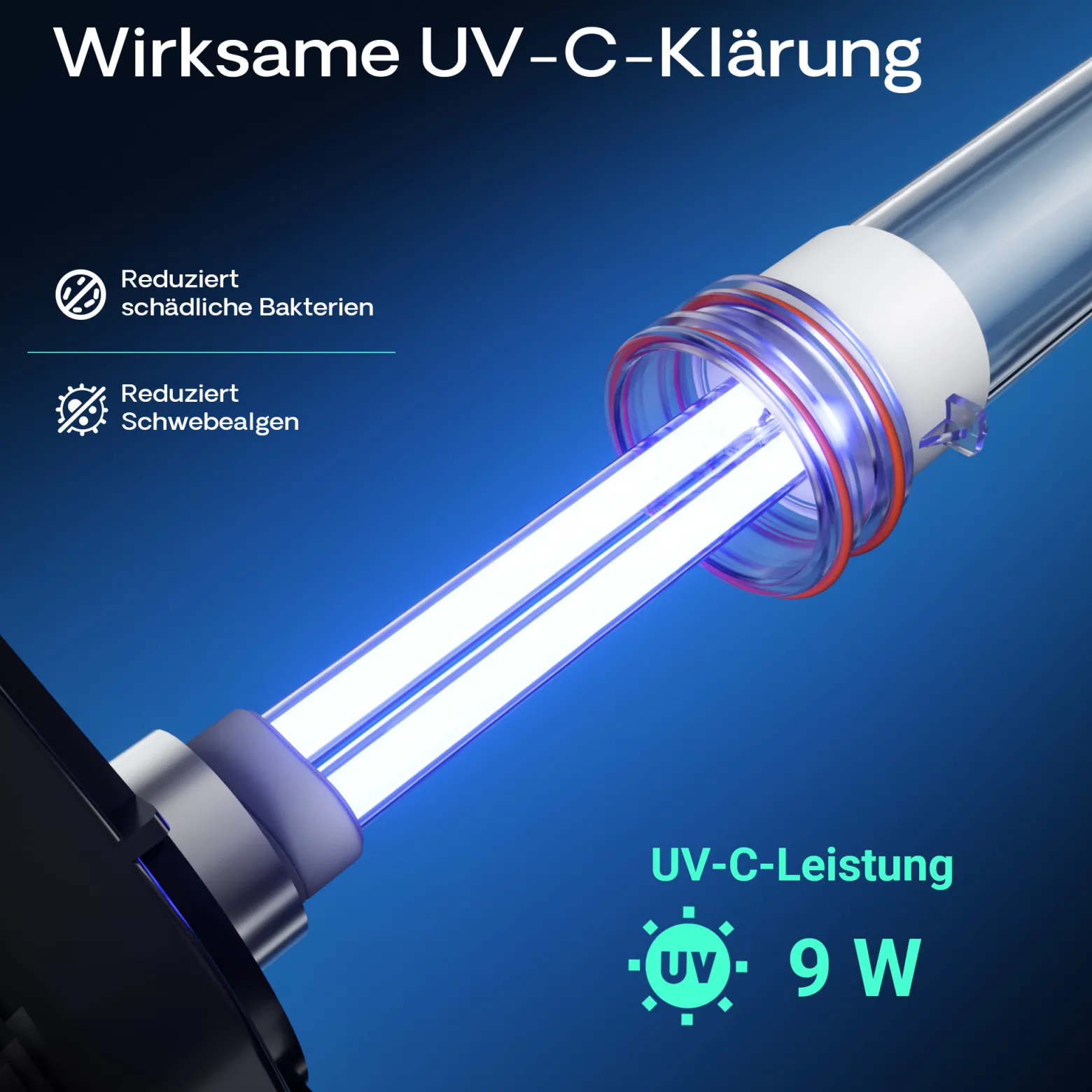 SunSun HW-403B Aquarium Außenfilter 1400 L/h 3 Stufen mit 9 W UV-Lampe, Filtermedien