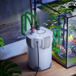 SunSun HW-403B Aquarium Außenfilter 1400 L/h 3 Stufen mit 9 W UV-Lampe, Filtermedien