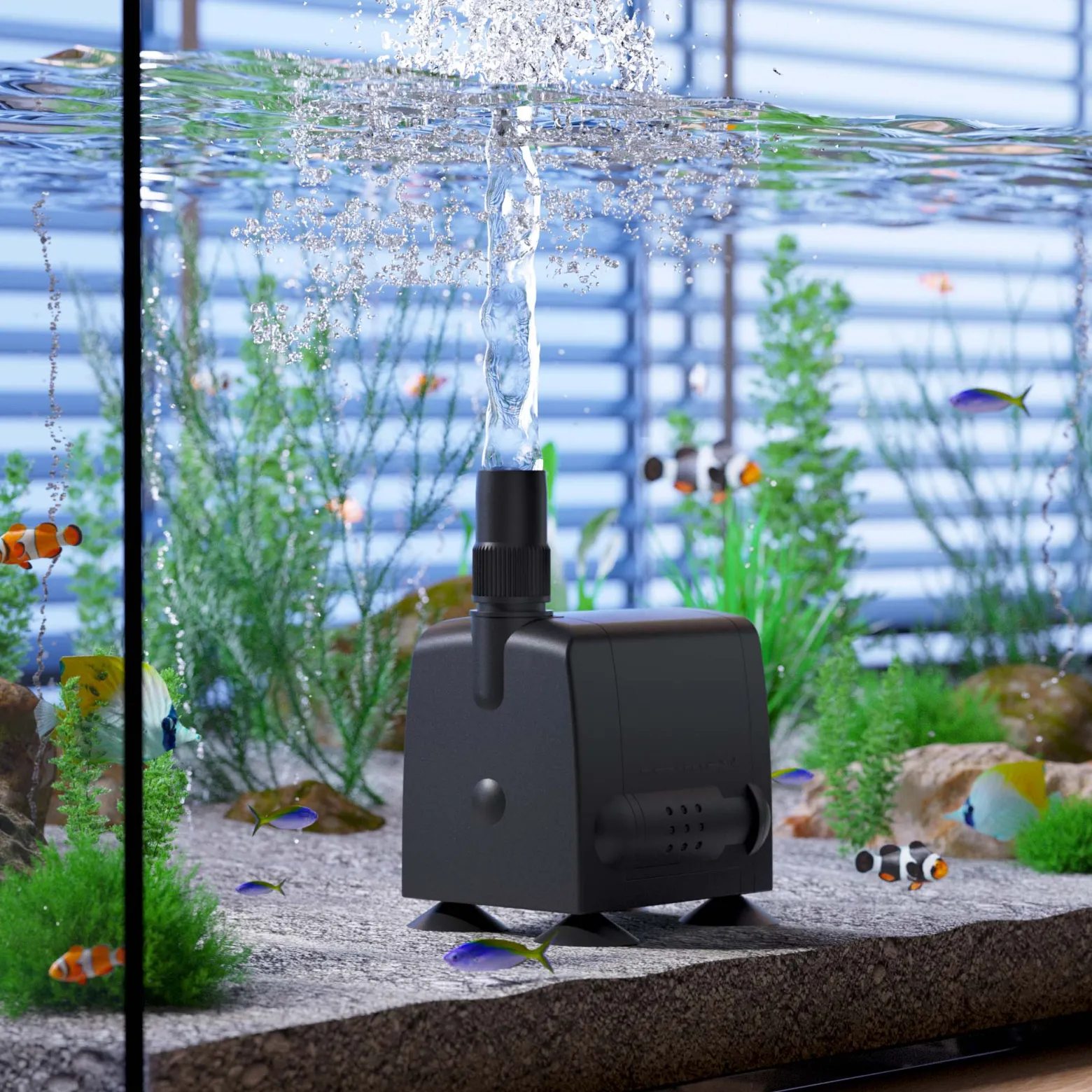 SunSun JP-033 Aquarium Pumpe 600l/h 8W kleine Aquariumpumpe für Mini Aquarium 25L kompakte Wasserpumpe für Nano Aquarien