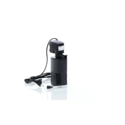 SunSun JP-022F Strömungspumpe 600l/h 8W Aquarium Pumpe mit 1-stufigem Aquarium Filter und 45° schwenkbarer Düse für Süßwasser Aquarium