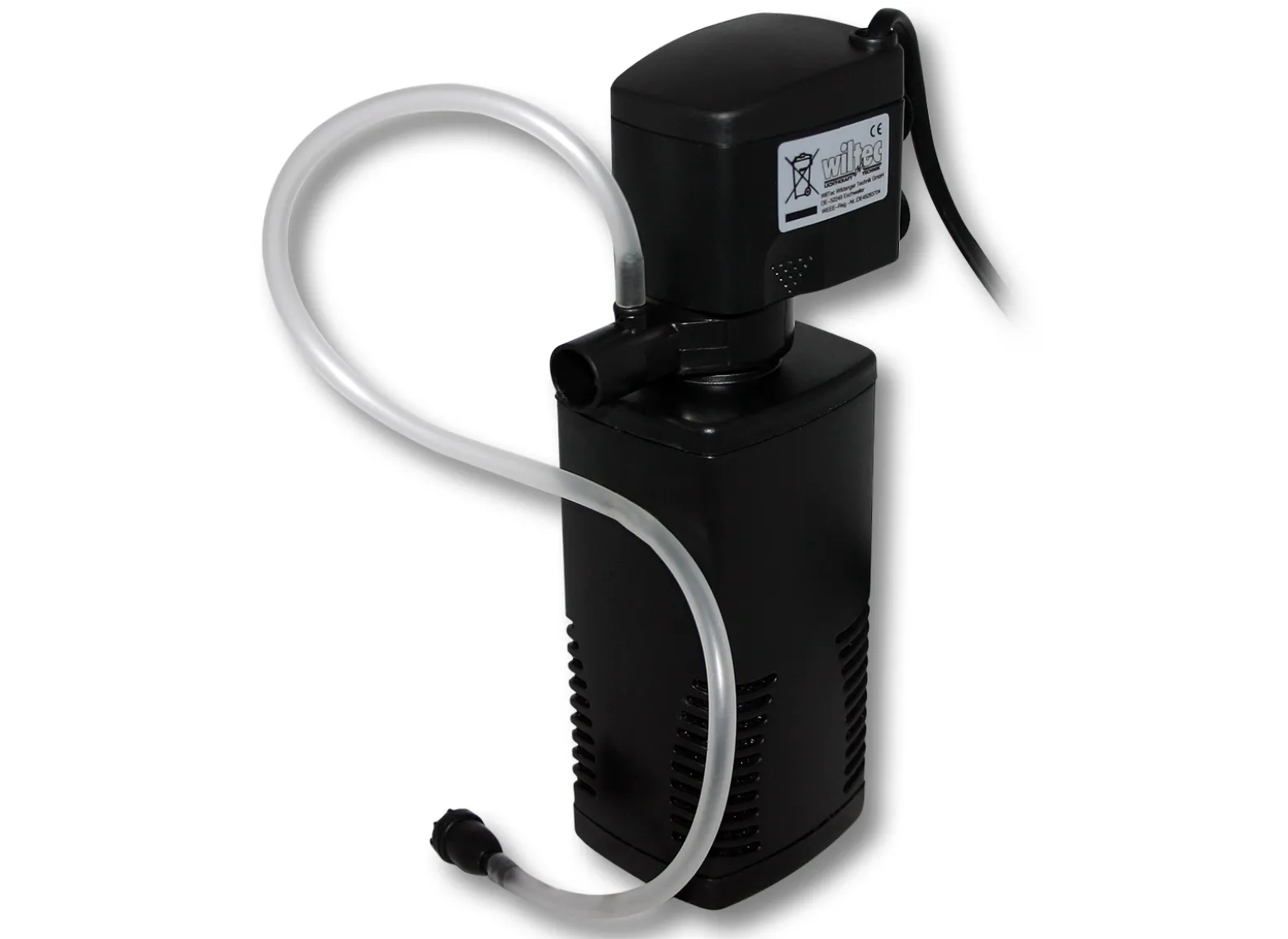 SunSun JP-022F Strömungspumpe 600l/h 8W Aquarium Pumpe mit 1-stufigem Aquarium Filter und 45° schwenkbarer Düse für Süßwasser Aquarium