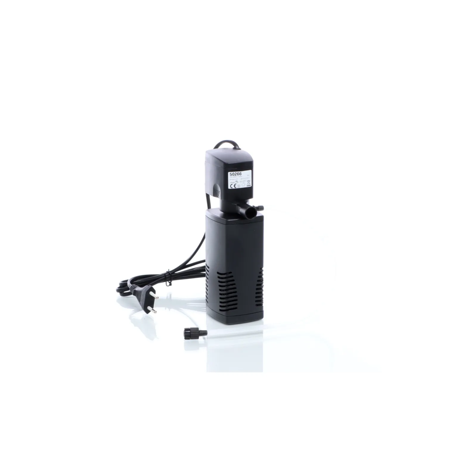SunSun JP-022F Strömungspumpe 600l/h 8W Aquarium Pumpe mit 1-stufigem Aquarium Filter und 45° schwenkbarer Düse für Süßwasser Aquarium