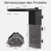 SunSun JP-092 Innenfilter Aquarium mit Pumpe 250 l/h 3W Eckfilter S für kleines Aquarium bis 40 L