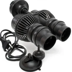 SunSun JVP-201AB Strömungspumpe 6000 l/h 12 W Aquarium Pumpe mit 2 schwenkbaren Düsen, Saugnapf und Magnethalter zur einfachen Befestigung