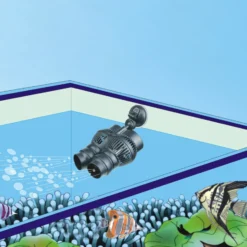 SunSun JVP-201AB Strömungspumpe 6000 l/h 12 W Aquarium Pumpe mit 2 schwenkbaren Düsen, Saugnapf und Magnethalter zur einfachen Befestigung