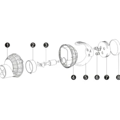 SunSun JVP-133 Strömungspumpe 10000 l/h 16 W Aquarium Pumpe mit 1 schwenkbaren Düse, Magnethalter zur einfachen Befestigung und Durchflussregler