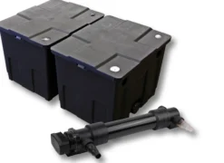 SunSun Komplettset: CBF-350B Teichfilter bis 60000 L Teichfilteranlage als Durchlauffilter, CUV-636 Teichklärer UVC Klärer mit 36 Watt UV-C Leistung