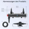SunSun Komplettset: CBF-350B Teichfilter bis 60000 L Teichfilteranlage Durchlauffilter, NEO10000 Teichpumpe 10000l/h 80W, CUV-224 Teichklärer 24W, 10m Teichschlauch 38 mm, Schlauchschellen W1 44-47mm