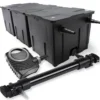 SunSun Komplettset: CBF-350C Teichfilter bis 90000 L Teichfilteranlage als Durchlauffilter, NEO10000 SuperECO Teichpumpe 10000l/h 80W, CUV-672 Teichklärer UVC Klärer mit 72W