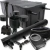 SunSun Komplettset: CBF-350C Teichfilter bis 90000L, CTF-8000 Teichpumpe 8000l/h 70W, CUV-272 Teichklärer 72W, 25m Teichschlauch 25mm, CSP-250 Skimmer 2500l/h, HJ-943 Springbrunnen 800l/h, Y-Verteiler