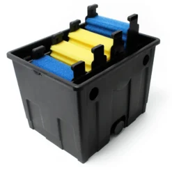 SunSun Komplettset: CBF-350 Teichfilter bis 12000L Teichfilteranlage Durchlauffilter, NEO3800 Teichpumpe 3600l/h 20W, CUV-224 Teichklärer 24W, 5m Teichschlauch 38 mm (1 1/2"), Schlauchschellen 44-47mm