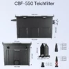 SunSun Komplettset: CBF-550 Teichfilter bis 60000 L Teichfilteranlage als Durchlauffilter, CTF-8000 SuperECO Teichpumpe 8000l/h 70W, CUV-236 Teichklärer UVC Klärer mit 36W, Y-Verteiler