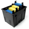 SunSun Komplettset: CBF-350 Teichfilter bis 12000 L Teichfilteranlage Durchlauffilter, NEO10000 Teichpumpe 10000l/h 80W, CUV-236 Teichklärer 36W, 10m Teichschlauch 38 mm, Schlauchschellen W1 44-47mm