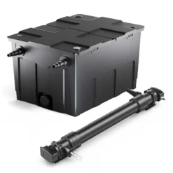 SunSun Komplettset: CBF-550 Teichfilter bis 60000 L Teichfilteranlage als Durchlauffilter, CUV-672 Teichklärer UVC Klärer mit 72 Watt UV-C Leistung