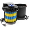 SunSun Komplettset: CPA-2500 Teichdruckfilter bis 6000 L mit 11 Watt UV-C Teichklärer, NEO3800 SuperEco Teichpumpe 3600l/h 20W, 5m Teichschlauch 32 mm (1 1/4"), Schlauchschellen W1 44-47mm