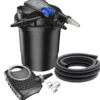 SunSun Komplettset: CPA-10000 Teichdruckfilter bis 12000 L mit 11 Watt UV-C Teichklärer, NEO3800 SuperEco Teichpumpe 3600l/h 20W, 5m Teichschlauch 38 mm (1 1/2"), Schlauchschellen W1 44-47mm