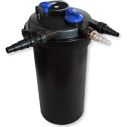 SunSun Komplettset: CPF-15000 Teichdruckfilter bis 30000 L mit 18 Watt UV-C Teichklärer, CTF-8000 Teichpumpe 8000l/h 70W, 25m Teichschlauch 25 mm, HJ-943 Springbrunnenpumpe 800l/h 16W, Y-Verteiler