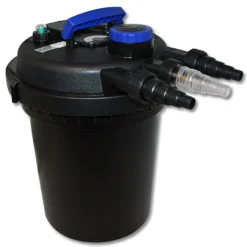 SunSun Komplettset: CPF-250 Teichdruckfilter bis 10000 L Teich mit 11W Teichklärer, NEO10000 SuperECO Teichpumpe 10000l/h 80W, Y-Verteiler