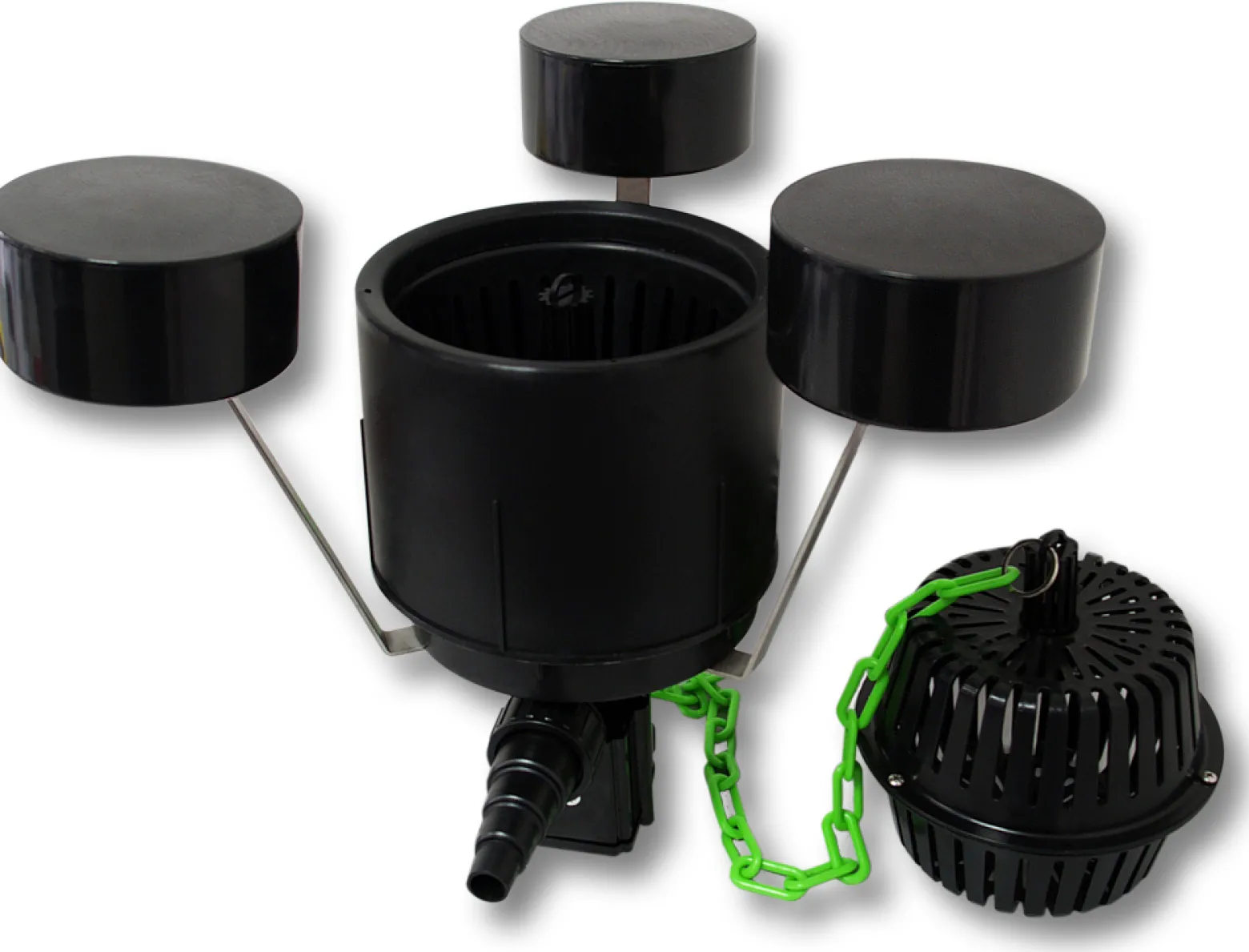SunSun Komplettset: CPF-15000 Teichdruckfilter bis 30000 L mit 18 Watt UV-C Teichklärer, CTF-6000 SuperECO Teichpumpe 6000l/h 40W, 25m Teichschlauch 25 mm, CSP-250 Schwimmskimmer mit Pumpe 2500l/h 45W