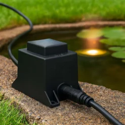 SunSun Netzteil JBA48V-12-1800U 12 V 1800 mA, 2-poliger Netzadapter mit Niedervolt-Stecksystem, Transformator IP68 für Teichbeleuchtung und Garten
