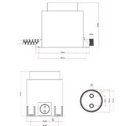 SunSun Netzteil JBA48V-12-1800U 12 V 1800 mA, 2-poliger Netzadapter mit Niedervolt-Stecksystem, Transformator IP68 für Teichbeleuchtung und Garten