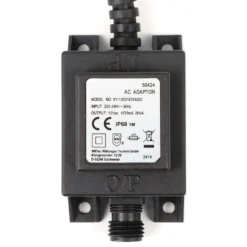 SunSun Netzteil JBA48V-12-1670U 12 V 1670 mA, 2-poliger Netzadapter mit Niedervolt-Stecksystem, Transformator IP68 für Teichbeleuchtung und Garten