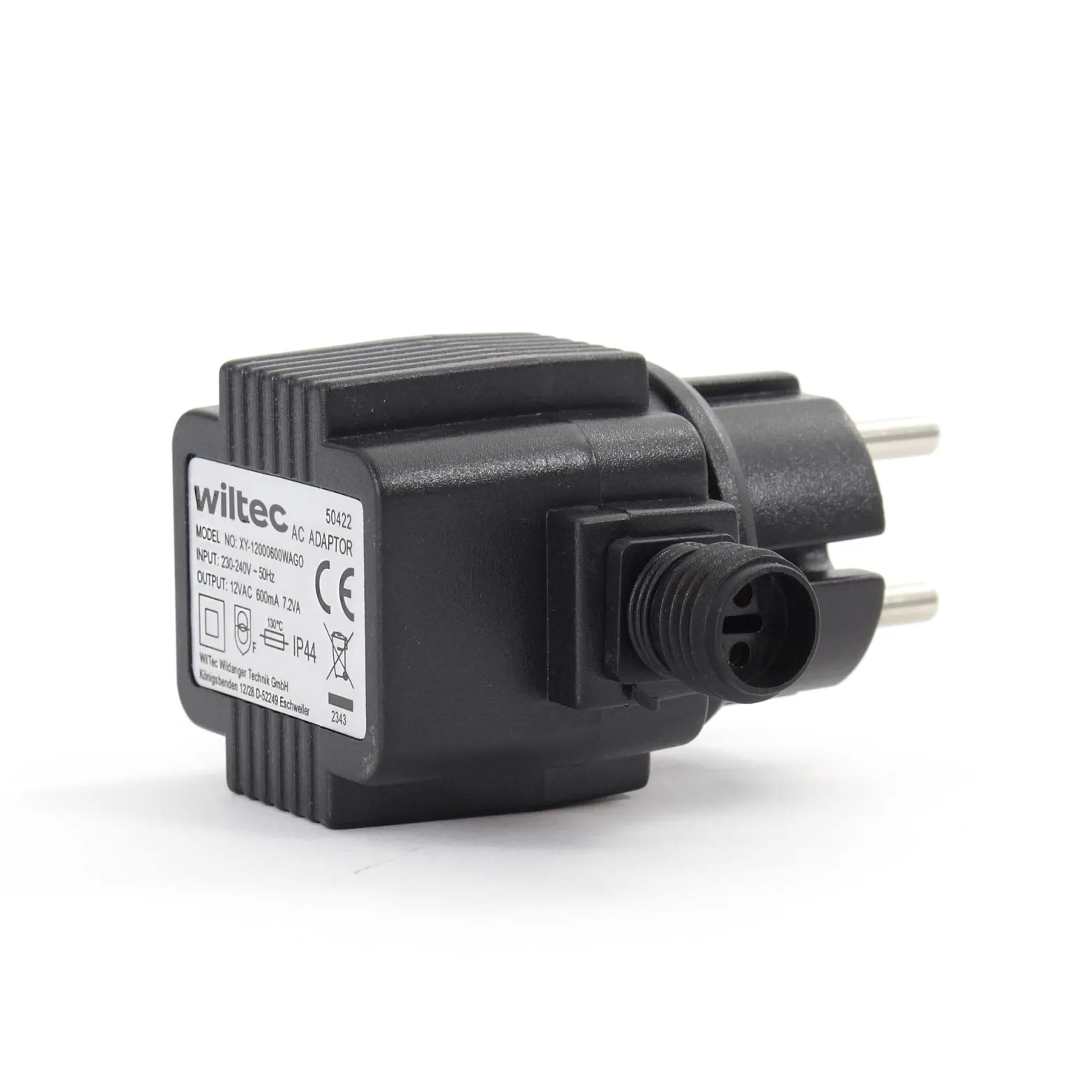 SunSun Netzteil JBA35V-12-050VA 12 V 600 mA, 2-poliger Netzadapter mit Niedervolt-Stecksystem, Transformator IP44 für Teichbeleuchtung und Garten