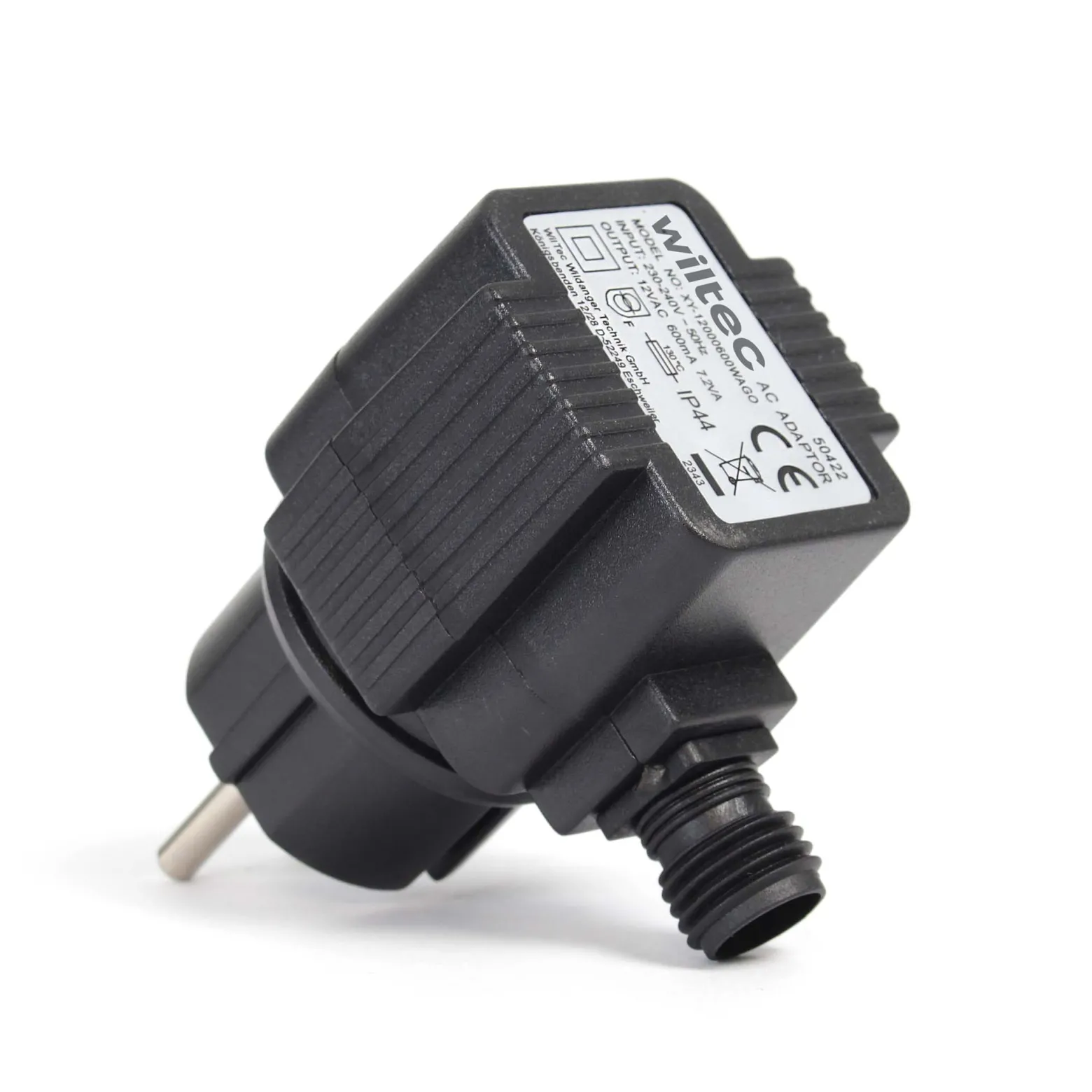 SunSun Netzteil JBA35V-12-050VA 12 V 600 mA, 2-poliger Netzadapter mit Niedervolt-Stecksystem, Transformator IP44 für Teichbeleuchtung und Garten